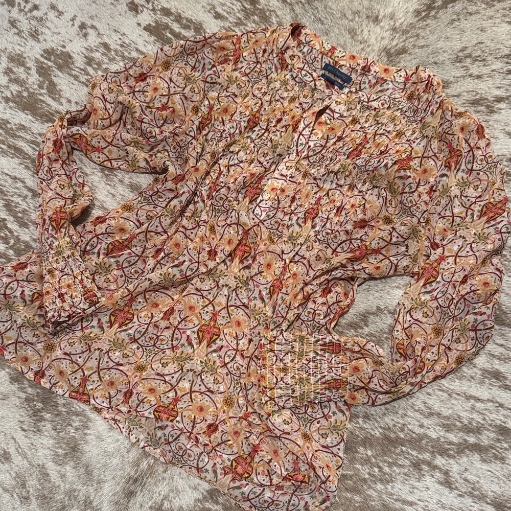 Chic Multicolor Floral Blouse